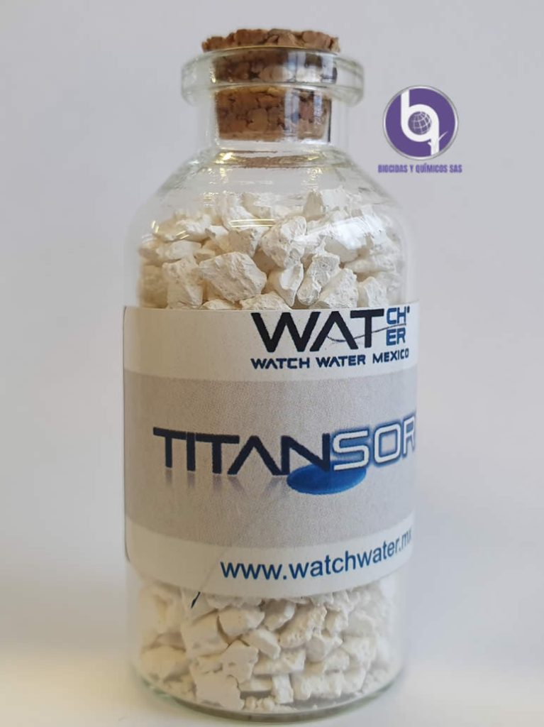 Titansorb producto para remover arsénico, cadmio, cobre, cromo, plomo, selenio